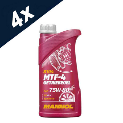 MANNOL 4x1L MTF-4 Getriebeoel 75W-80 API GL-4 BMW MTF LT-1/-2/-3/-4 MB ...