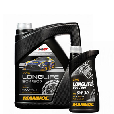 Mannol 6L Fully Synthetic Engine Oil Longlife 3 5w30 LL-04 AUDI VW 504/507 C3