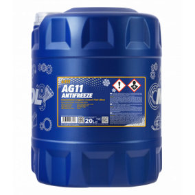 MANNOL AG11 Antifreeze Concentrated Coolant Fluid Longlife Blue 20L Tube