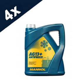 MANNOL AG13+ Concetrated Advanced Antifreeze Coolant Fluid Yellow 4x5L Tubes