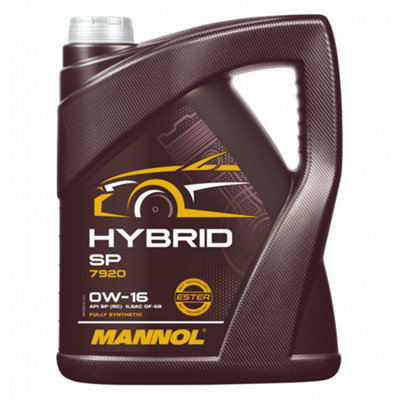 Mannol Engine Oil Hybrid SP 0W-16 SP RC GF-6B Fully Synthetic PAO Ester 5L