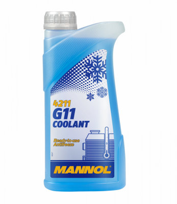 MANNOL G11 Coolant Ready To Use Antifreeze Fluid Blue SAE J1034 1L Bottle