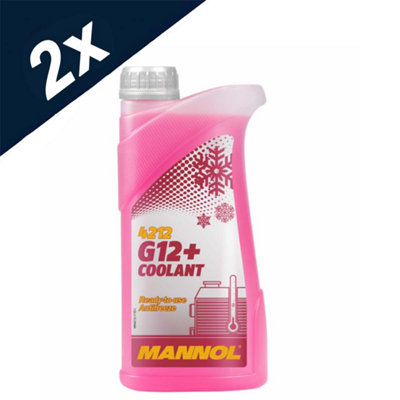 MANNOL G12+ Red/Pink Antifreeze Coolant Ready To Use Longlife J1034 - 2x1L