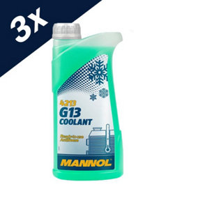 MANNOL G13 Green Antifreeze Coolant Ready For Use German High Spec 3x1L