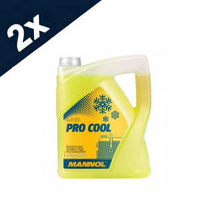 MANNOL Pro Cool 4414 Motorcycles Scooters and ATV Engine Coolant Yellow 2x5L