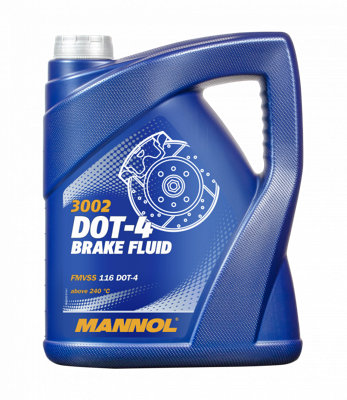 MANNOL Synthetic Brake Clutch Fluid DOT 4 ISO 4925 SAE J 1703 5L 