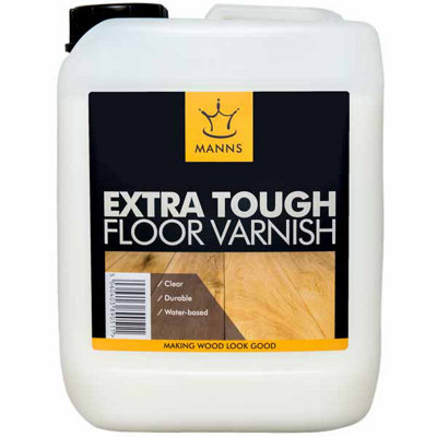 Manns Extra Tough Floor Varnish Matt Finish 5Ltr DIY at B&Q