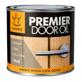 Manns Premier Door Oil - Clear Matt Finish Door Oil- 1Ltr