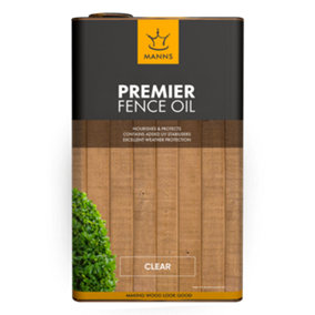 Manns Premier Fence Oil - Clear - 5ltr