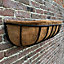 Manor Garden Black Metal Wall Basket Manger Trough Planter (90cm)
