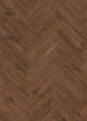 Manor Herringbone Water Resistant Laminate by Remland (Oak Chocolate Brown)