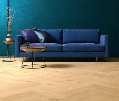 Manor Herringbone Water Resistant Laminate by Remland (Oak Natural Beige)