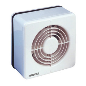 Manrose 6" Window Kitchen Fan With Pullcord 150mm White - WF150BP