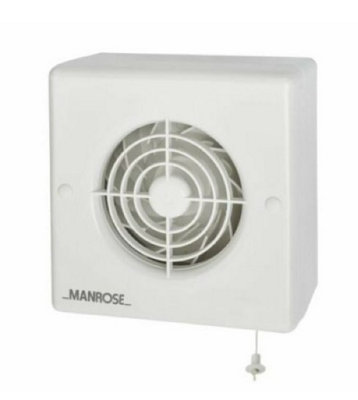 Manrose CF100P Centrifugal Extractor Fan 100 mm / 4 Inch (Pull-Cord)
