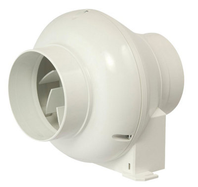Manrose LEDSLCFDTCN In-Line Shower Centrifugal Extractor Fan Kit (Timer Model)