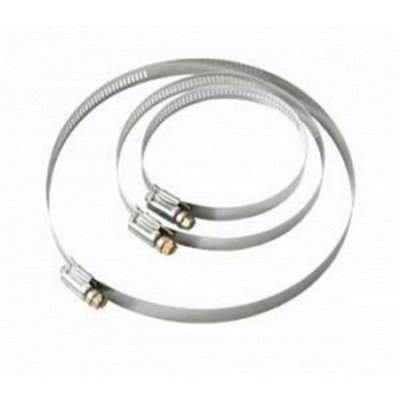 Manrose Metal Worm Drive Hose Clamp (Pack of 2) Silver (One Size)