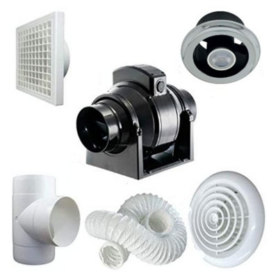 Manrose PROCFTSLKCLED MF100T Professional Shower Extractor Fan Light Kit (Timer Model)