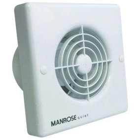 Manrose QF100H 4.8W Quiet Axial Bathroom Extractor Fan with Humidity Control