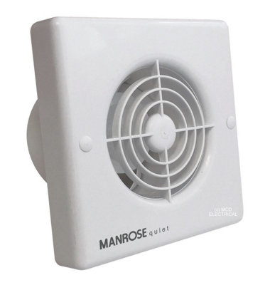 Manrose QF100T Quiet Axial Extractor Fan 100 mm 4 Inch (Timer Model)