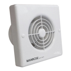 Manrose QF100T Quiet Axial Extractor Fan 100 mm 4 Inch (Timer Model)
