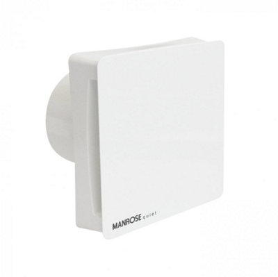Manrose CQF100HT 100mm (4") Axial Bathroom Extractor Fan with Humidistat & Timer White 240V
