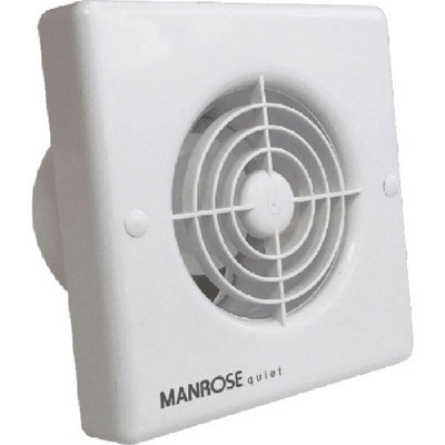 Manrose CQF100T 100mm (4") Axial Bathroom Extractor Fan with Timer White 240V