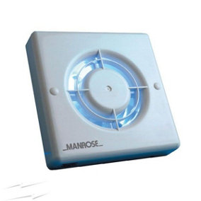 Manrose XF100S 100mm / 4inch Standard Axial Bathroom Wall or Ceiling Extractor Fan