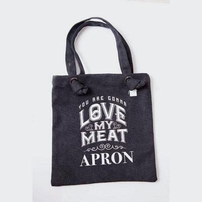 Mans Canvas Apron - Love My Meat - 5