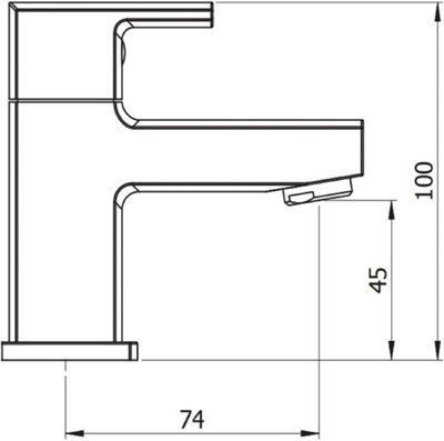 Manta Chrome Basin Tap Pair - Modern Lever Handle Design - Solid Brass Bathroom Pillar Taps