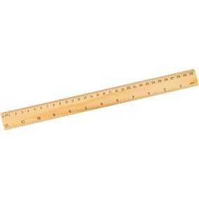 Mantaray Traditional Wood Ruler Light Brown (One Size)
