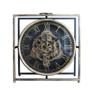 Mantel Clock - Nickel - L6 x W30 x H30 cm