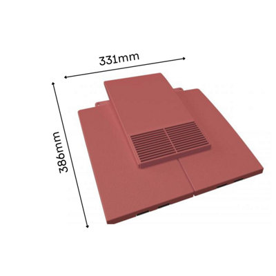 Manthorpe Antique Red Plain In-line Roof Tile Vent & Pipe Adapter / for ...