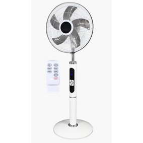 MantraRaj 16-Inch DC Pedestal Fan, Low Energy DC Motor, 15 Speeds, 3 Modes Remote Control And LED Display Oscillation DC Floor Fan