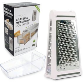 MantraRaj 2 in 1 Cheese Grater with Container 480ml for Kitchen Stainless Steel Multi-Functional Grater Handheld