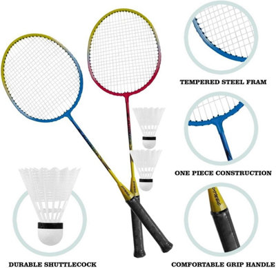 MantraRaj 2 Pcs Badminton Racket Set Set Includes 2 Rackets 2 ...