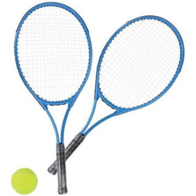 MantraRaj 2 Player Tennis Racket Set with Carry Case for Kids Children Garden Outdoor Sports Fun Family Game