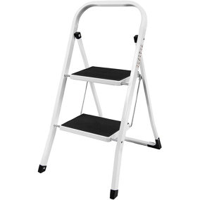 MantraRaj 2 Step Ladder Folding Step Stool Multi-Use Ladder for Household, Kitchen, Office Heavy Duty Handgrip Anti Slip Pedal