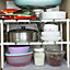 Mantraraj 2 Tier Expandable Under Sink Organizer Storage Shelf Shelves Unit Space Saving Multipurpose Tidy Organizer Rack Cupboard