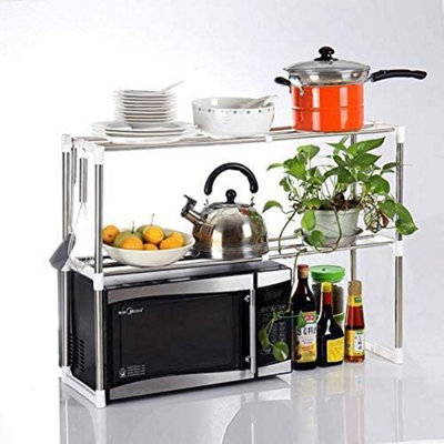 Steel store microwave stand