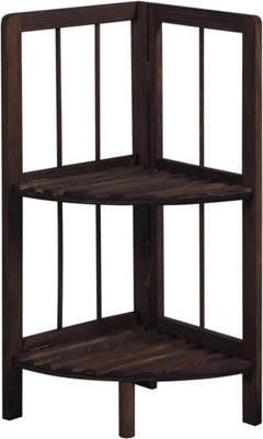 Dark brown best sale corner shelf