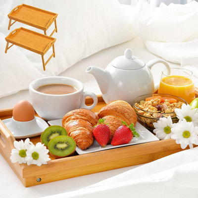 Bed serving deals tray with legs