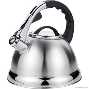 MantraRaj 3.5L Stainless Steel Whistling Kettle with Silicone Handle Stovetop Whistling Kettle For Endless Boiling On All Hob Type