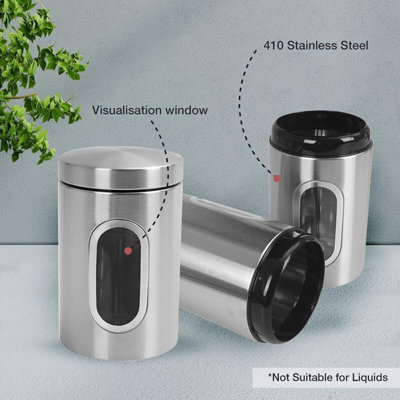 MantraRaj 3 PC Kitchen Canister Set Food Storage Container Set ...