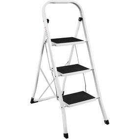 MantraRaj 3 Step Ladder Folding Step Stool Multi-Use Ladder for Household, Kitchen, Office Heavy Duty Handgrip Anti Slip Pedal
