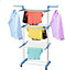 MantraRaj 3 Tiers Folding Portable Clothes Airer 18M Laundry Drying Clothes Rack Clothing Horse Garment Dryer Stand on Wheel