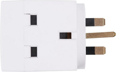 MantraRaj 3 Way Adapter Multi Purpose Block Socket Splitter Mains Wall  Adaptor UK Plug Fitted 13A Fuse 3 Pin Multi Socket White