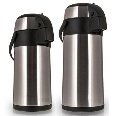 MantraRaj 3L Pump Action Airpot Coffee Flask Double-Walled Vacuum Insulated  Thermos Jug Coffee Carafe Carry Handle For Coffee Tea