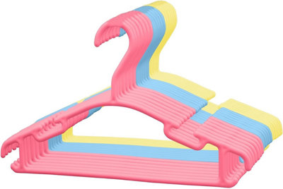 MantraRaj 40 Pack Plastic Nursery Hangers Multicoloured Kid Hangers