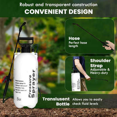 MantraRaj 5L Garden Pressure Sprayer Knapsack Garden Pressure Weed ...