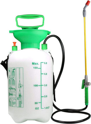 MantraRaj 5L Knapsack Pressure Sprayer Pump Manual Garden Outdoor Weed Pest Killer Bottle For Weedkiller, Fertilisers Hand Pump